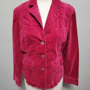 Madison & Max raspberry velvet blazer size medium